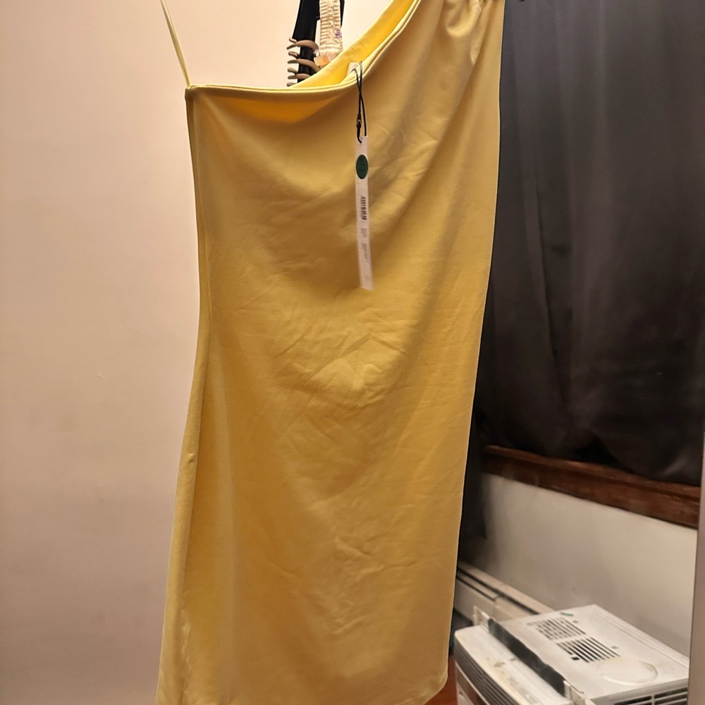 Yellow One-Shoulder Dress